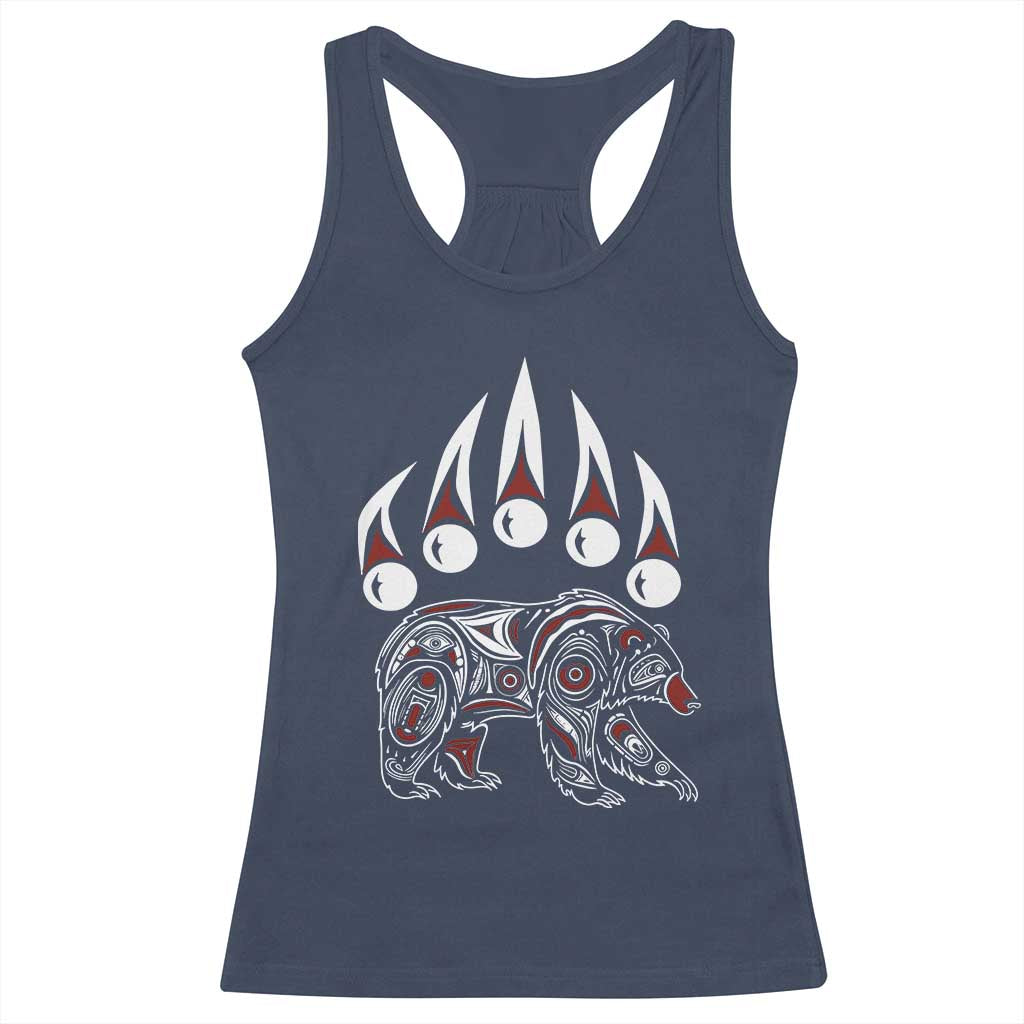 Native American Alaska Grizzly Bear Claw Indian Pride Racerback Tank Top TS11 Navy Print Your Wear