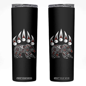 Native American Alaska Grizzly Bear Claw Indian Pride Skinny Tumbler TS11 Black Print Your Wear