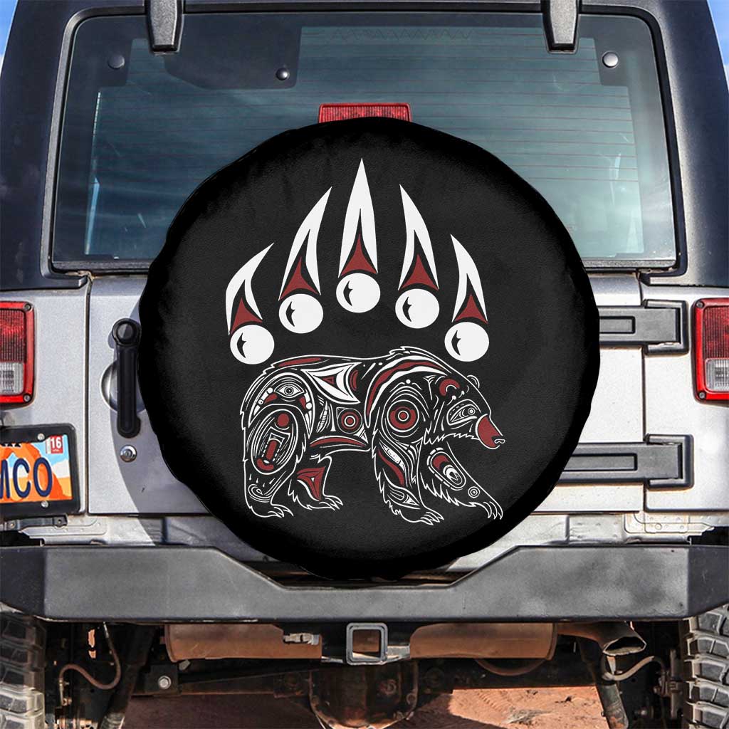 Native American Alaska Grizzly Bear Claw Indian Pride Spare Tire Cover TS11 No hole Black Print Your Wear