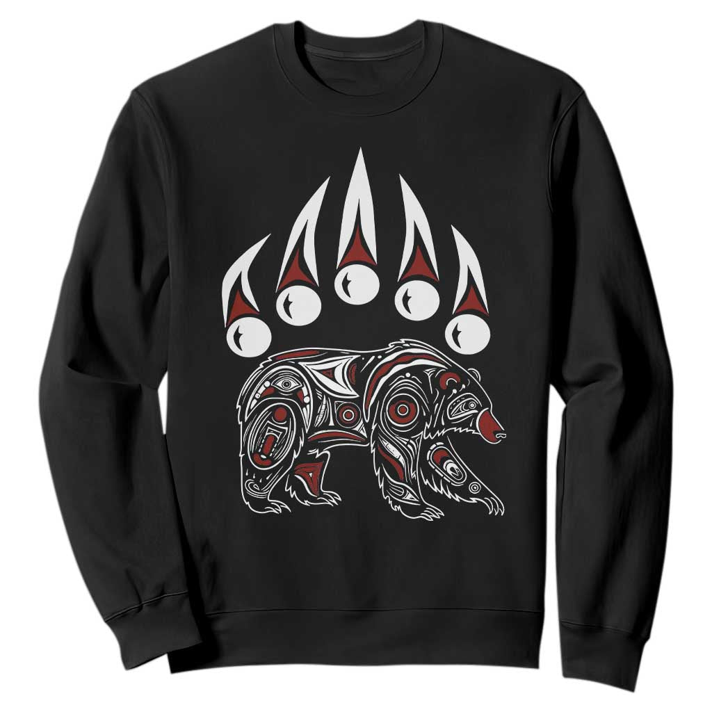 Native American Alaska Grizzly Bear Claw Indian Pride Sweatshirt TS11 Black Print Your Wear