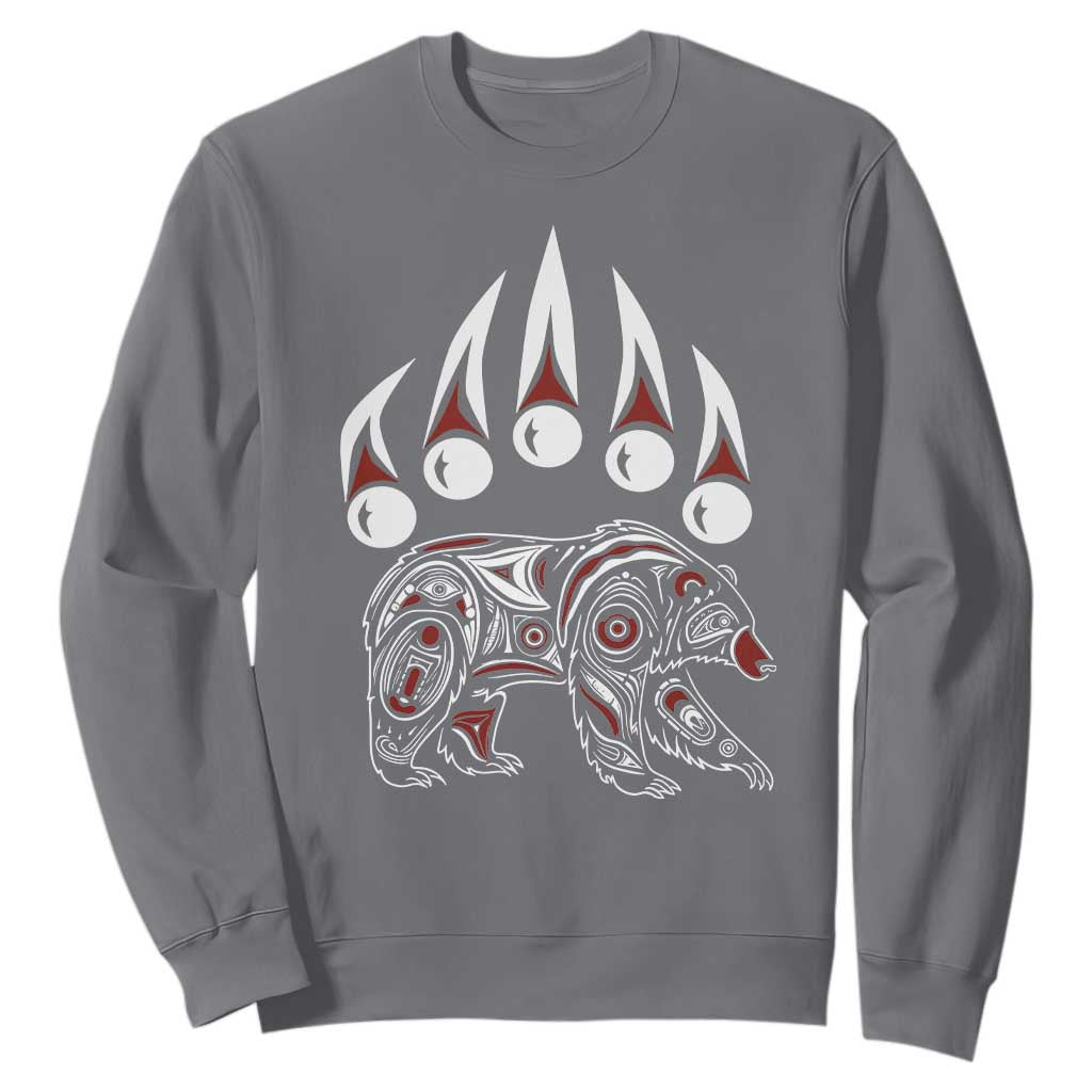 Native American Alaska Grizzly Bear Claw Indian Pride Sweatshirt TS11 Charcoal Print Your Wear
