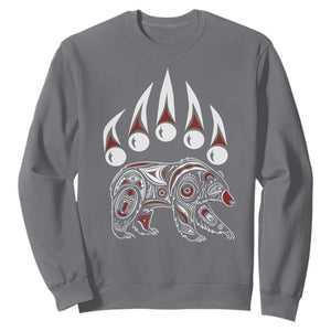 Native American Alaska Grizzly Bear Claw Indian Pride Sweatshirt TS11 Charcoal Print Your Wear