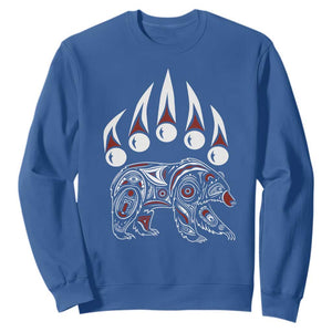 Native American Alaska Grizzly Bear Claw Indian Pride Sweatshirt TS11 Royal Blue Print Your Wear