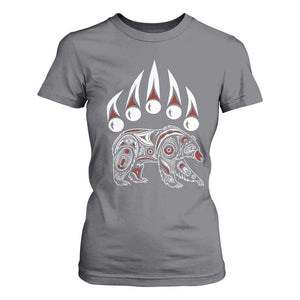 Native American Alaska Grizzly Bear Claw Indian Pride T Shirt For Women TS11 Charcoal Print Your Wear