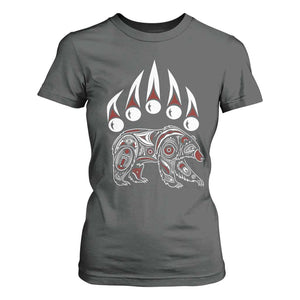 Native American Alaska Grizzly Bear Claw Indian Pride T Shirt For Women TS11 Dark Heather Print Your Wear