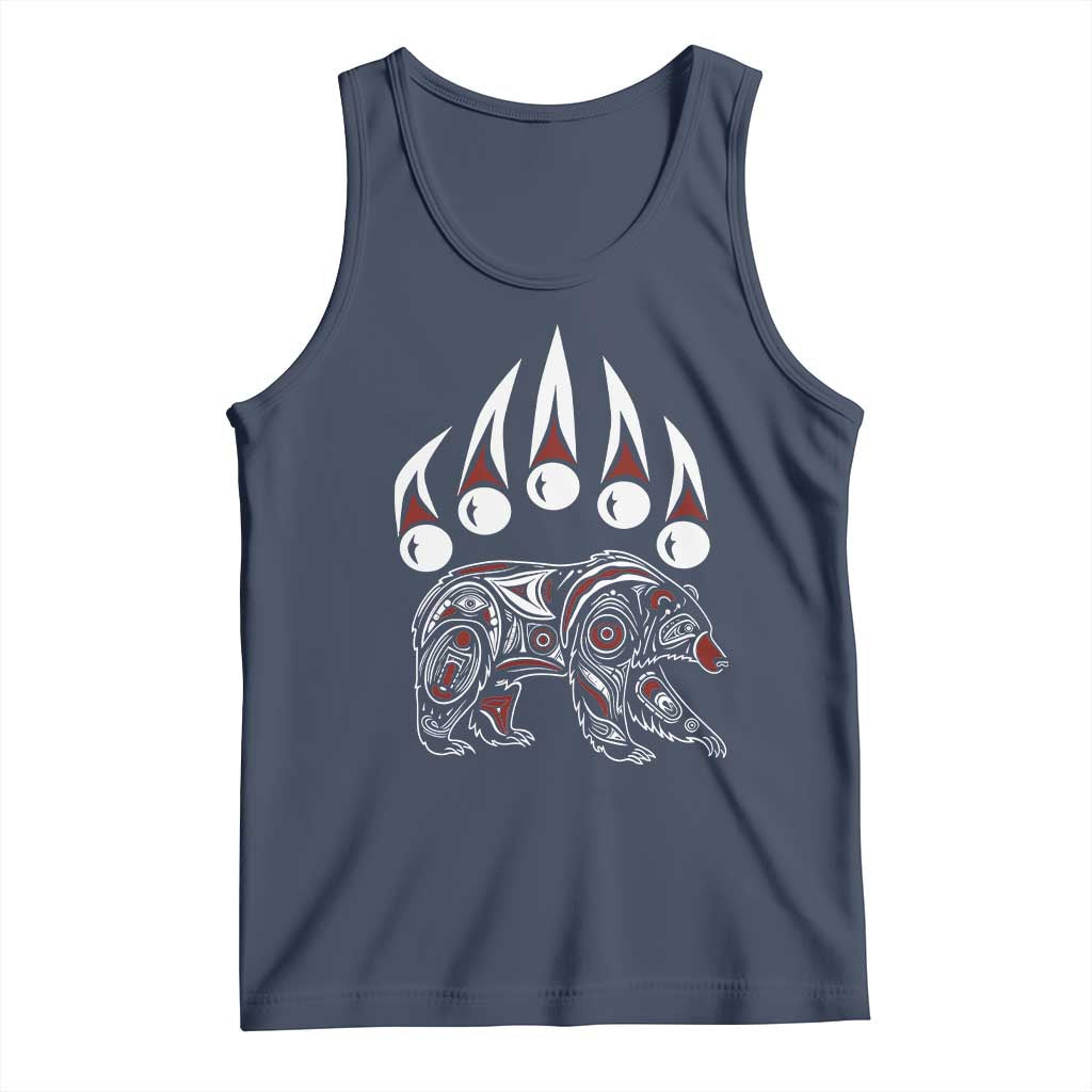 Native American Alaska Grizzly Bear Claw Indian Pride Tank Top TS11 Navy Print Your Wear