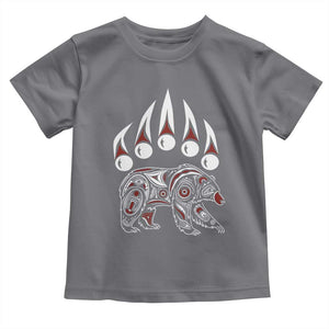 Native American Alaska Grizzly Bear Claw Indian Pride Toddler T Shirt TS11 Charcoal Print Your Wear