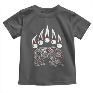 Native American Alaska Grizzly Bear Claw Indian Pride Toddler T Shirt TS11 Dark Heather Print Your Wear
