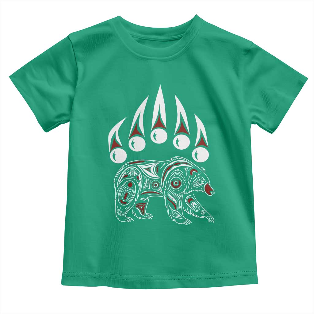 Native American Alaska Grizzly Bear Claw Indian Pride Toddler T Shirt TS11 Irish Green Print Your Wear