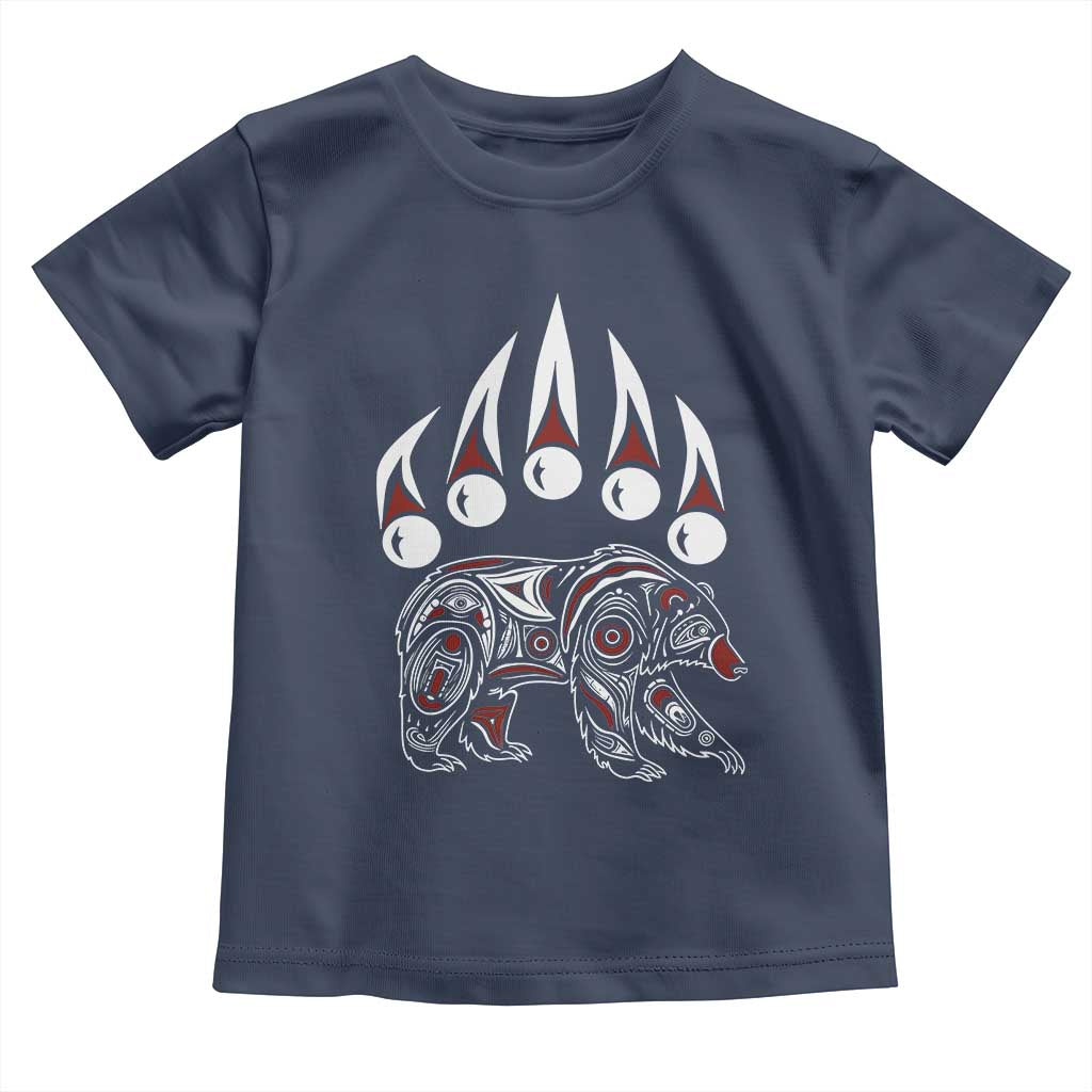 Native American Alaska Grizzly Bear Claw Indian Pride Toddler T Shirt TS11 Navy Print Your Wear