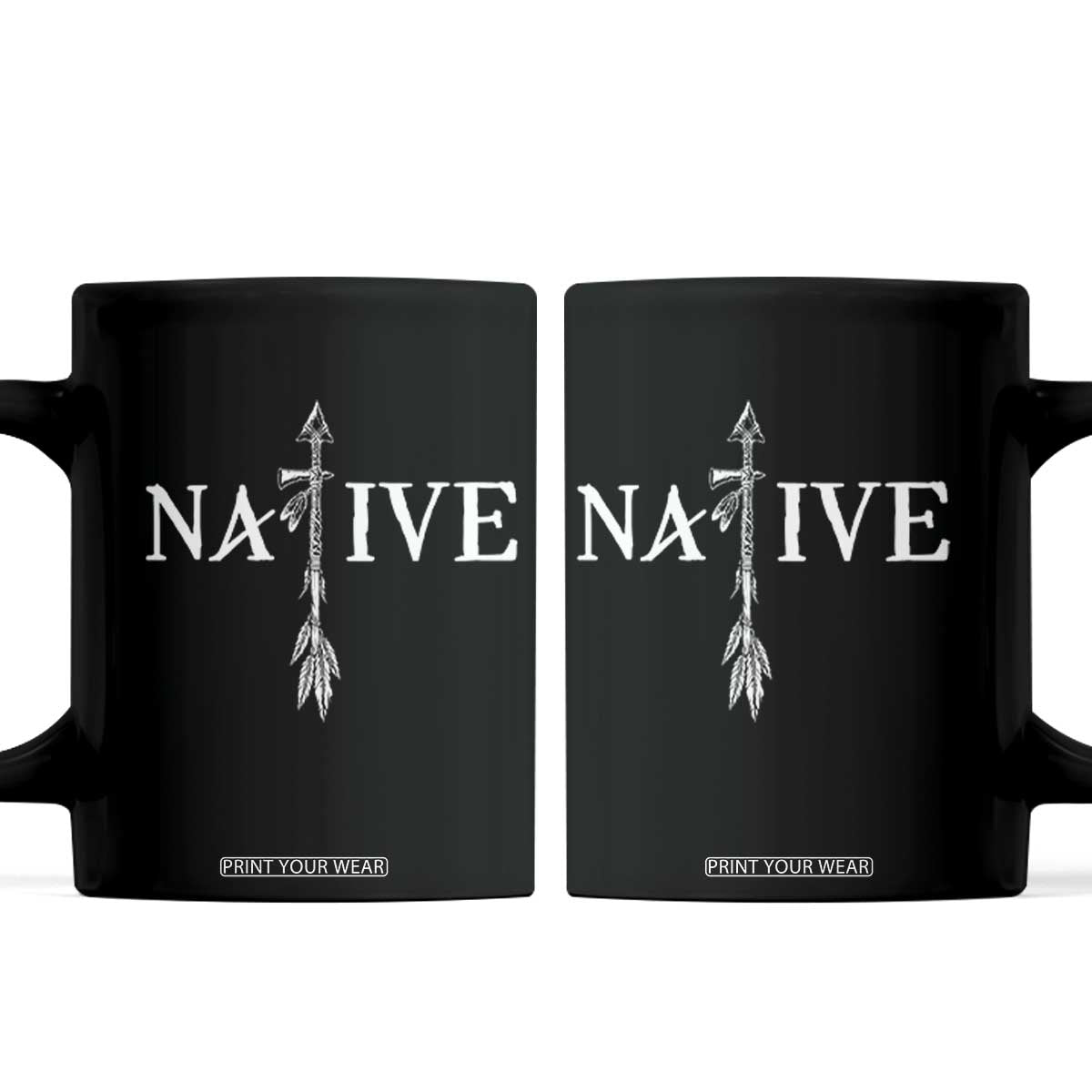 Native American Indian Tomahawk Indigenous Pride Coffee Mug TS11 Black Print Your Wear