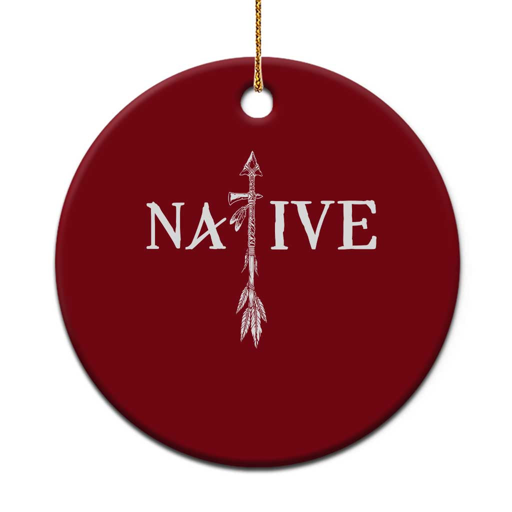 Native American Indian Tomahawk Indigenous Pride Ceramic Ornament