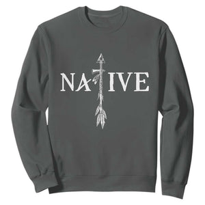 Native American Indian Tomahawk Indigenous Pride Sweatshirt TS11 Dark Heather Print Your Wear