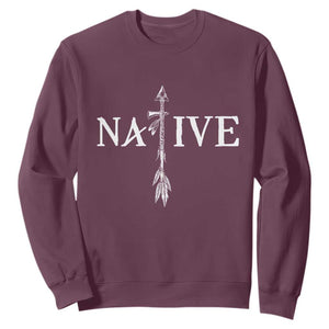 Native American Indian Tomahawk Indigenous Pride Sweatshirt TS11 Maroon Print Your Wear