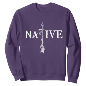 Native American Indian Tomahawk Indigenous Pride Sweatshirt TS11 Purple Print Your Wear