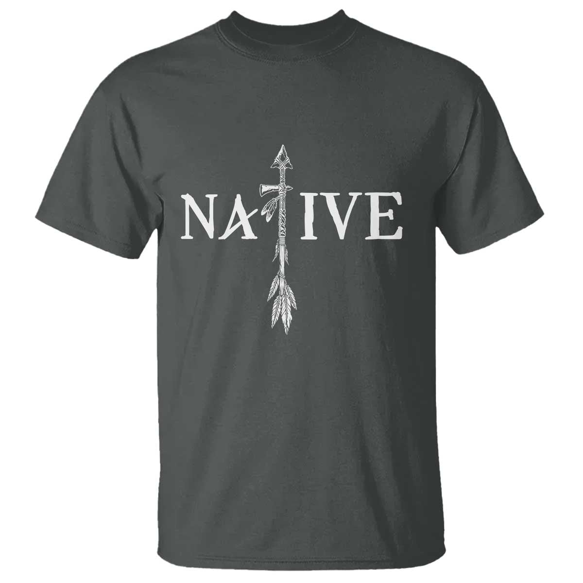 Native American Indian Tomahawk Indigenous Pride T Shirt TS11 Dark Heather Print Your Wear