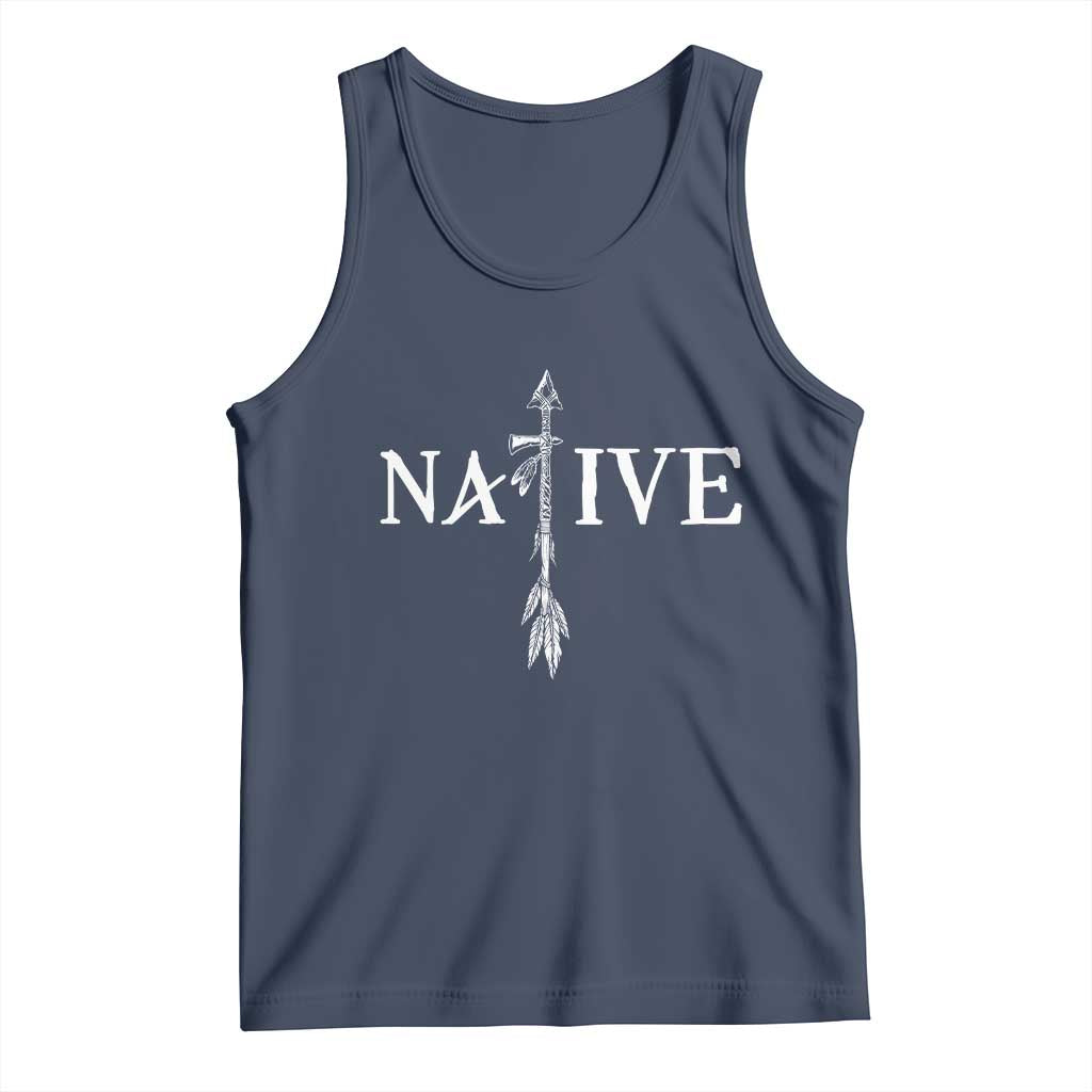 Native American Indian Tomahawk Indigenous Pride Tank Top TS11 Navy Print Your Wear