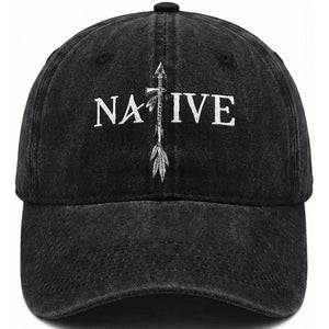 Native American Indian Tomahawk Indigenous Pride Washed Cotton Baseball Cap