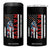 Native American Feathers Vintage USA Flag 4 in 1 Can Cooler Tumbler Proud Indigenous People TS11 One Size: 16 oz Black Print Your Wear