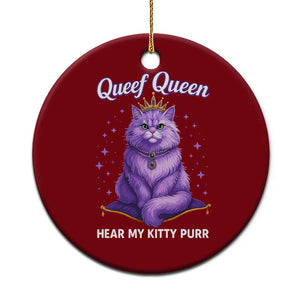 Funny Queef Queen Cat Ceramic Ornament Hear My Kitty Purr Inappropriate Dirty Adult Humor TS11 1pc Red Print Your Wear