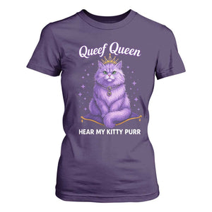 Funny Queef Queen Cat T Shirt For Women Hear My Kitty Purr Inappropriate Dirty Adult Humor TS11 Purple Print Your Wear