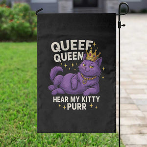 Funny Queef Queen Cat Garden Flag Hear My Kitty Purr Inappropriate Dirty Adult Humor Jokes TS11 Print Your Wear