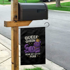 Funny Queef Queen Cat Garden Flag Hear My Kitty Purr Inappropriate Dirty Adult Humor Jokes TS11 Print Your Wear