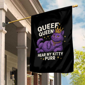Funny Queef Queen Cat Garden Flag Hear My Kitty Purr Inappropriate Dirty Adult Humor Jokes TS11 Print Your Wear