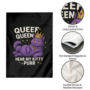 Funny Queef Queen Cat Garden Flag Hear My Kitty Purr Inappropriate Dirty Adult Humor Jokes TS11 Print Your Wear
