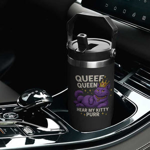 Funny Queef Queen Cat Flip Straw Tumbler Hear My Kitty Purr Inappropriate Dirty Adult Humor Jokes TS11 Print Your Wear