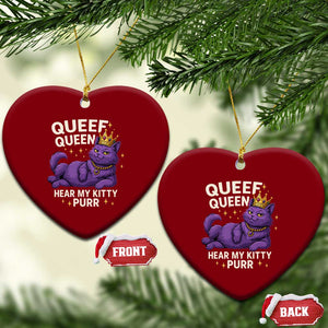 Funny Queef Queen Cat Ceramic Ornament Hear My Kitty Purr Inappropriate Dirty Adult Humor Jokes TS11 Print Your Wear
