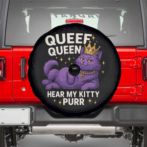 Funny Queef Queen Cat Spare Tire Cover Hear My Kitty Purr Inappropriate Dirty Adult Humor Jokes TS11 Black Print Your Wear