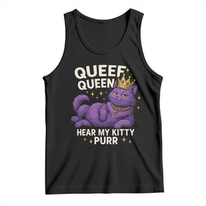Funny Queef Queen Cat Tank Top Hear My Kitty Purr Inappropriate Dirty Adult Humor Jokes TS11 Black Print Your Wear
