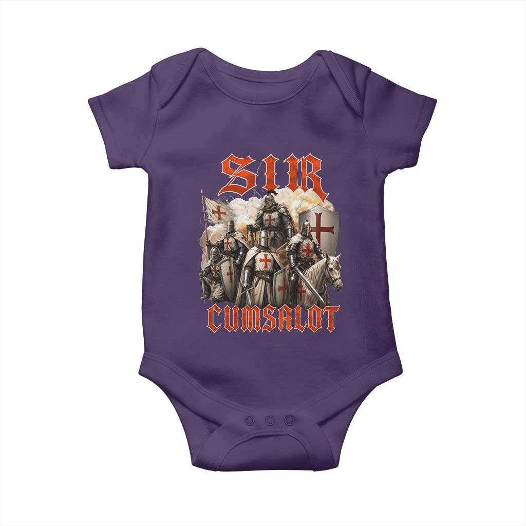 Sir Cumsalot Funny Offensive Knight Meme Bootleg Graphic Baby Onesie