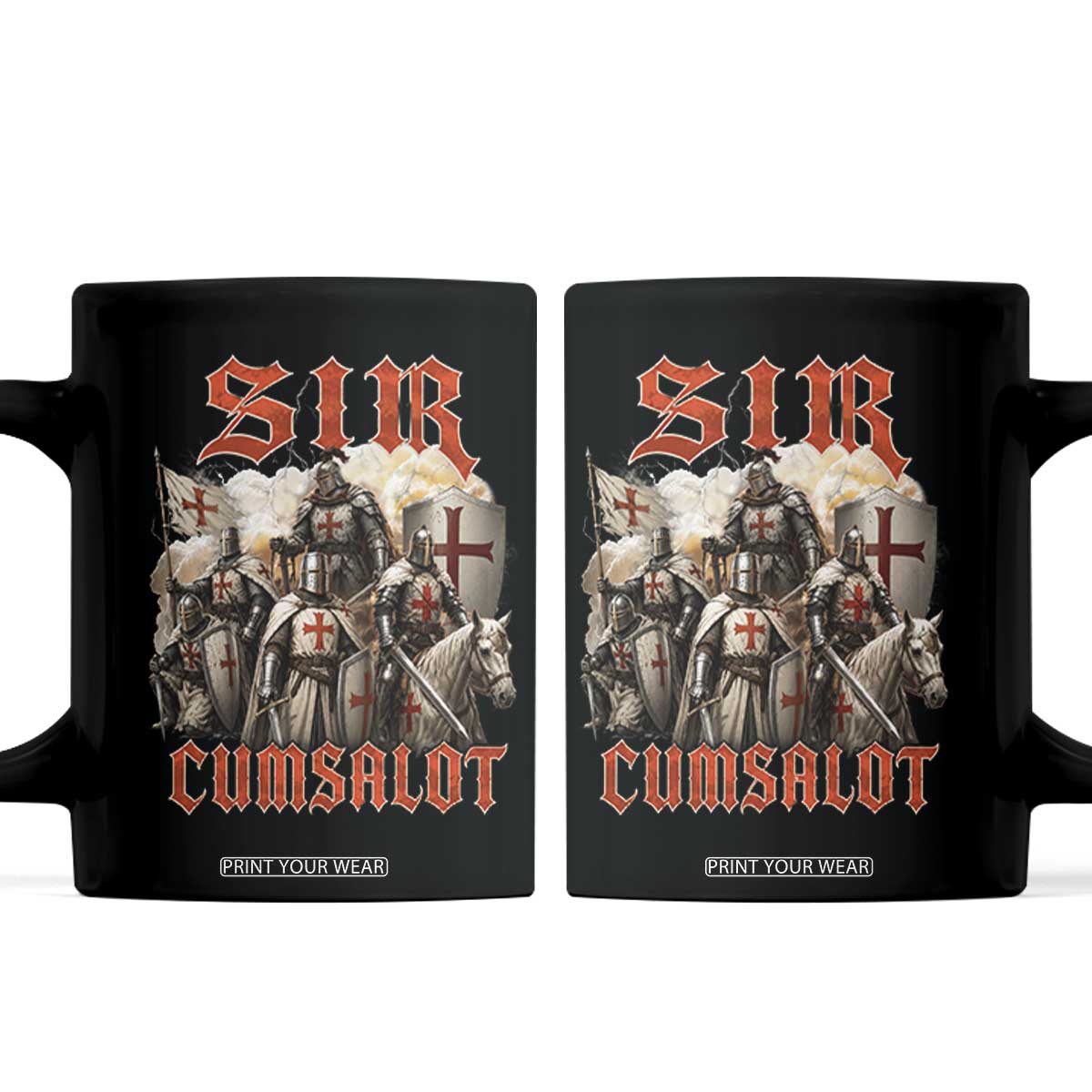 Sir Cumsalot Funny Offensive Knight Meme Bootleg Graphic Coffee Mug
