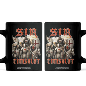 Sir Cumsalot Funny Offensive Knight Meme Bootleg Graphic Coffee Mug