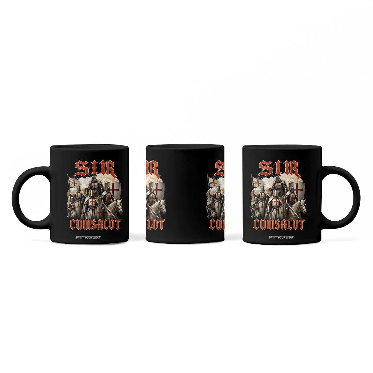 Sir Cumsalot Funny Offensive Knight Meme Bootleg Graphic Coffee Mug