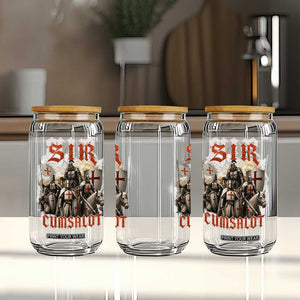 Sir Cumsalot Funny Offensive Knight Meme Bootleg Graphic Glass Can