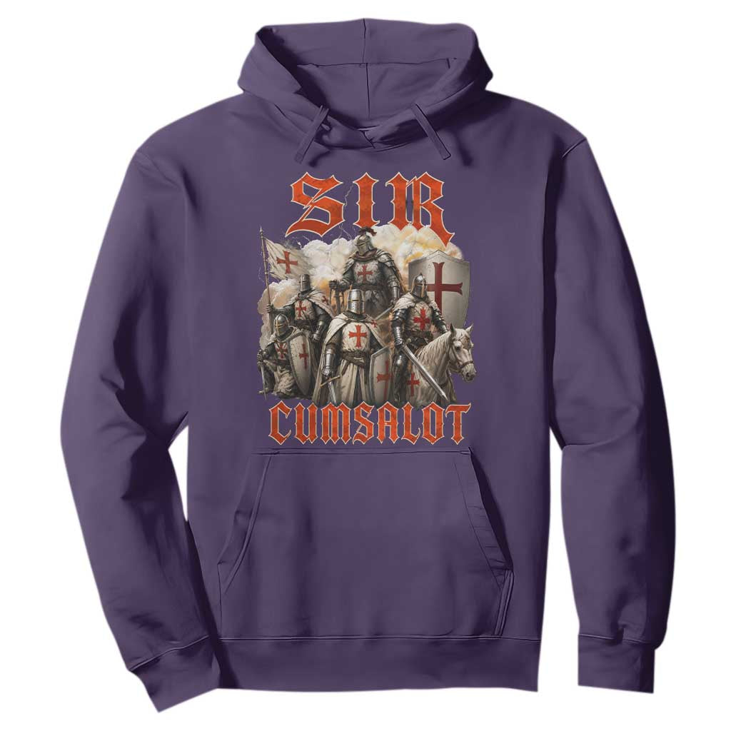 Sir Cumsalot Funny Offensive Knight Meme Bootleg Graphic Hoodie