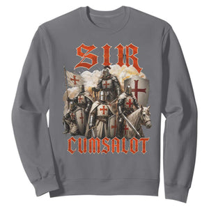 Sir Cumsalot Funny Offensive Knight Meme Bootleg Graphic Sweatshirt