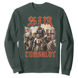 Sir Cumsalot Funny Offensive Knight Meme Bootleg Graphic Sweatshirt