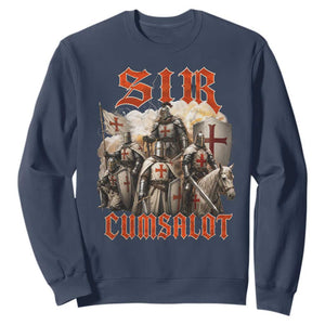 Sir Cumsalot Funny Offensive Knight Meme Bootleg Graphic Sweatshirt