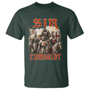 Sir Cumsalot Funny Offensive Knight Meme Bootleg Graphic T Shirt