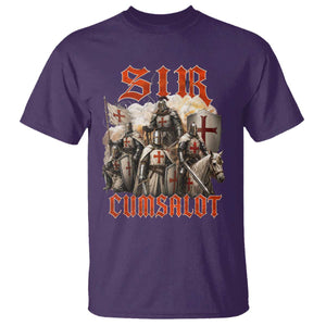 Sir Cumsalot Funny Offensive Knight Meme Bootleg Graphic T Shirt
