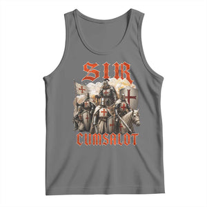 Sir Cumsalot Funny Offensive Knight Meme Bootleg Graphic Tank Top