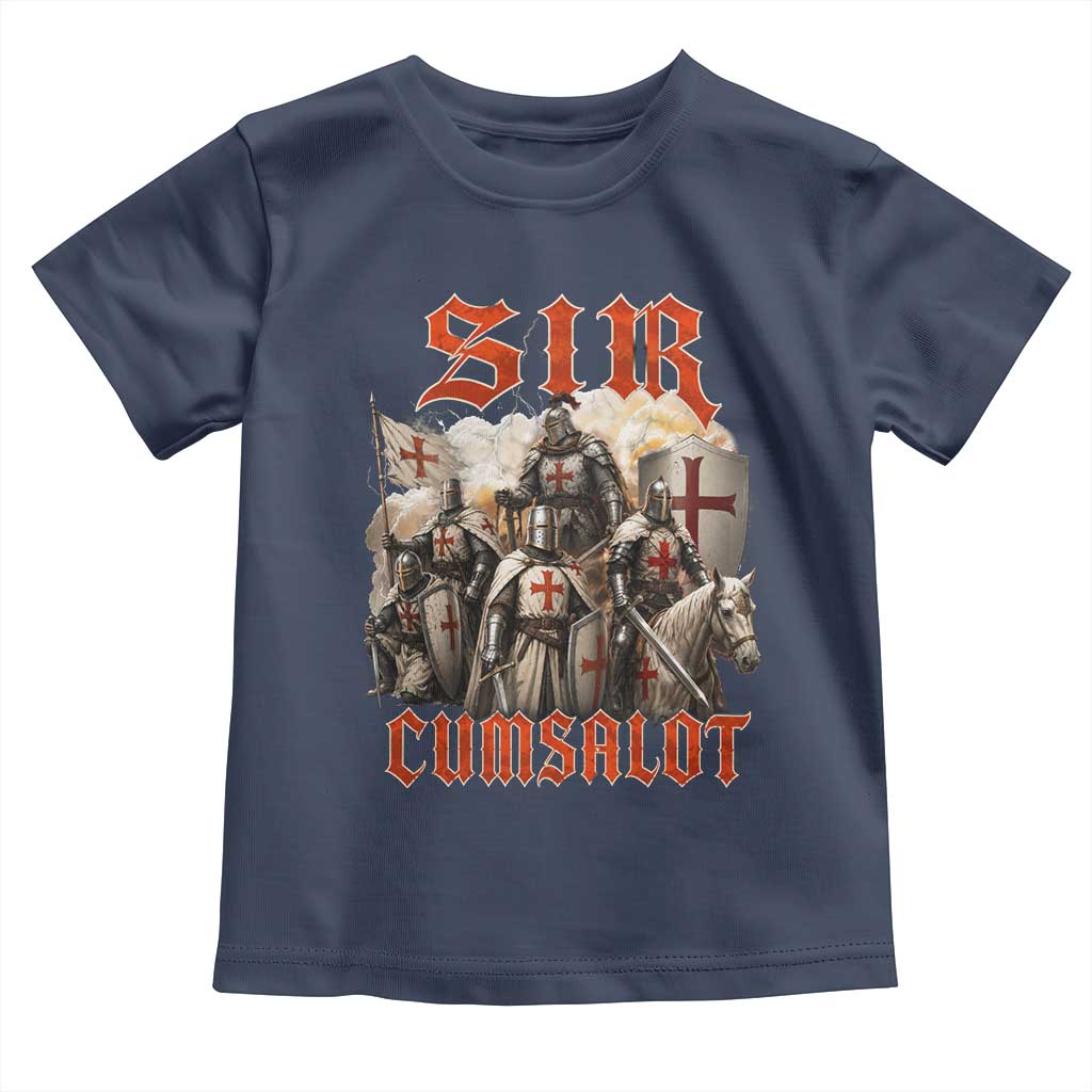 Sir Cumsalot Funny Offensive Knight Meme Bootleg Graphic Toddler T Shirt