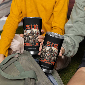 Sir Cumsalot Funny Offensive Knight Meme Bootleg Graphic Tumbler Cup