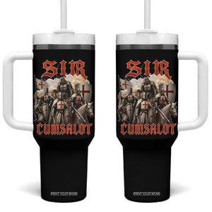Sir Cumsalot Funny Offensive Knight Meme Bootleg Graphic Tumbler With Handle