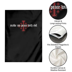 Make No Peace with Evil Knight Templar Jerusalem Crusade Cross Garden Flag