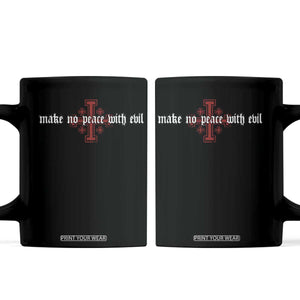 Make No Peace with Evil Knight Templar Jerusalem Crusade Cross Coffee Mug